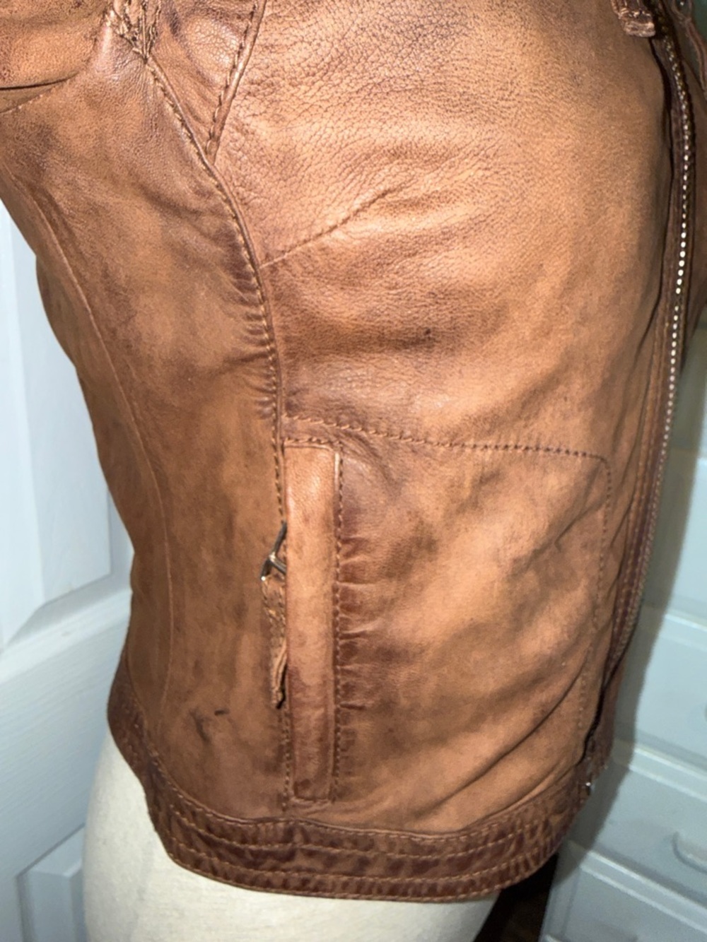 Black Rivet Brown Suede Jacket Sz XS - Picture 6 of 12